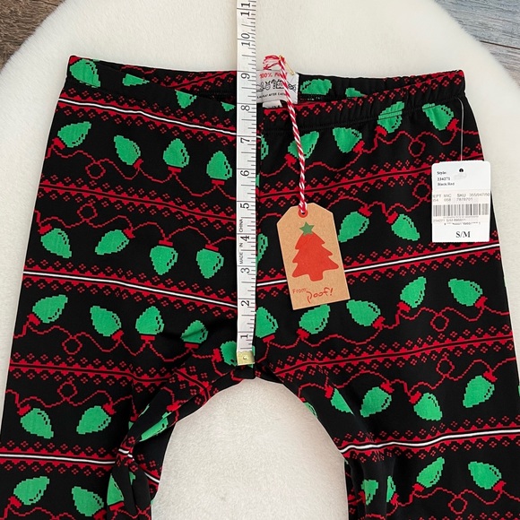 Poof Leggings Christmas Tights Holiday Tree Lights Small Medium - Picture 10 of 11